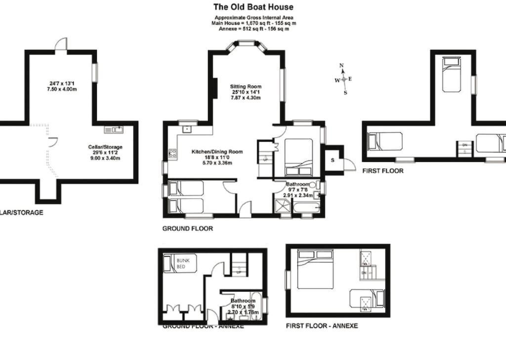 The Old Boat House, Seaview - Seafront Three Bedroom Cottage With Separate Two Bedroom Annexe 외부 사진